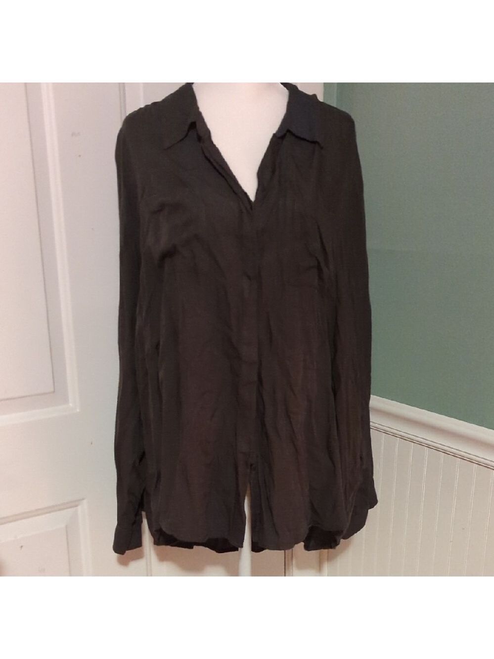 Dress Barn Gray Long Sleeve Plus Size 2X